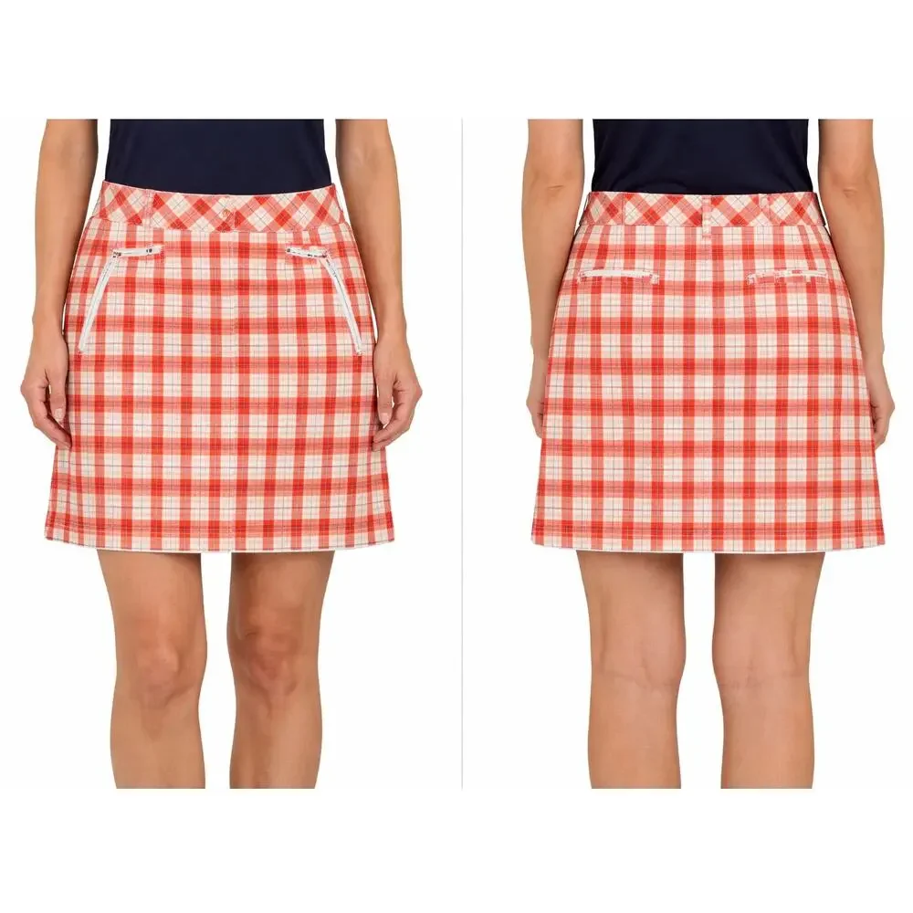 N’VO by Lanctot Plaid Golf Skort Built-In Shorts Zipper Pockets Women’s 4 - Picture 8 of 14
